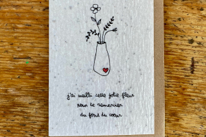 Les cartes de Lulu "Merci" (vase)